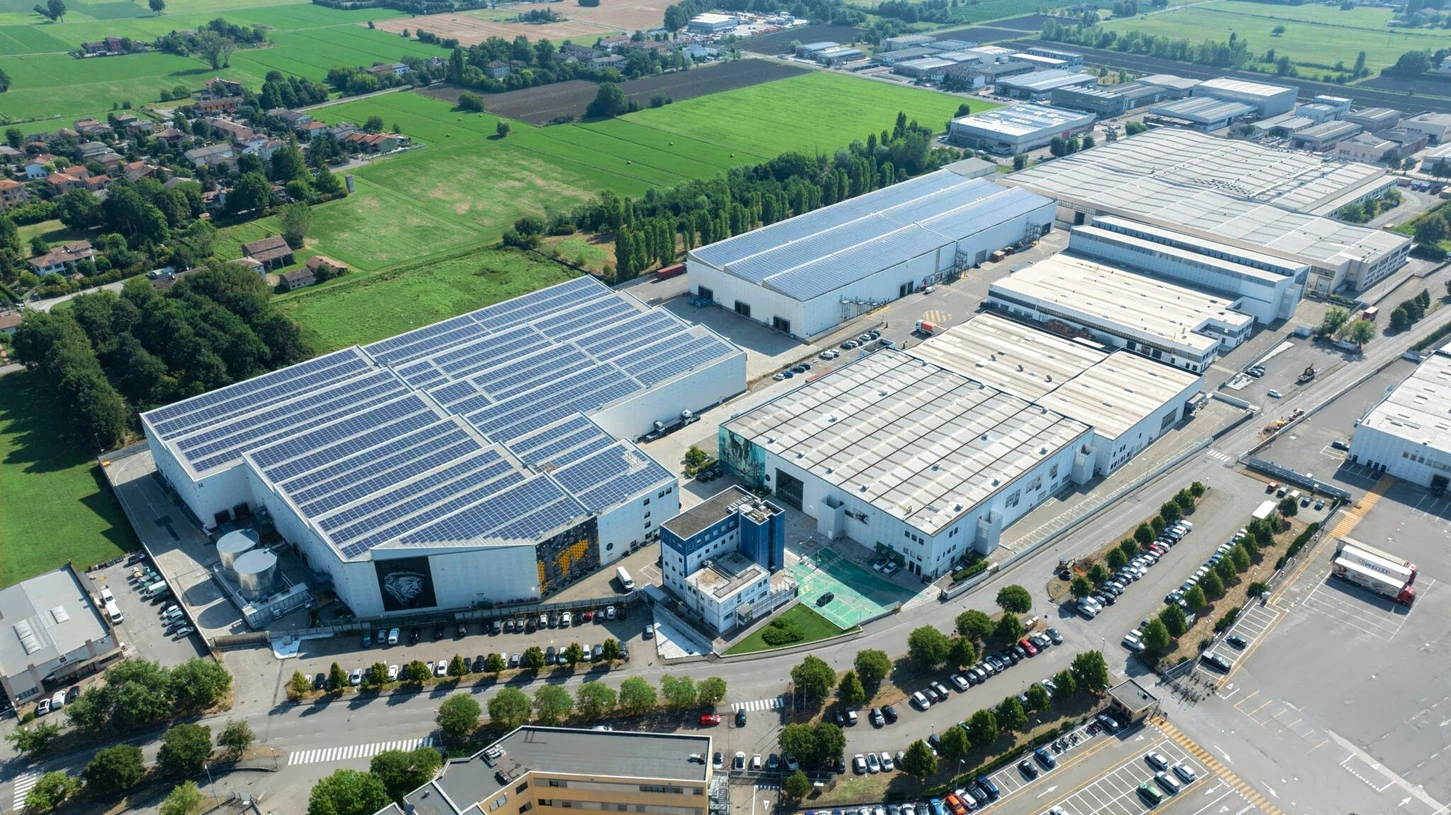 Aerial view of the Campegine logistics complex